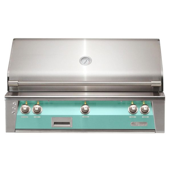 Alfresco ALXE 42-Inch Built-In Propane Grill With Sear Zone And Rotisserie in Light Green - ALXE-42SZ-LP-S6027