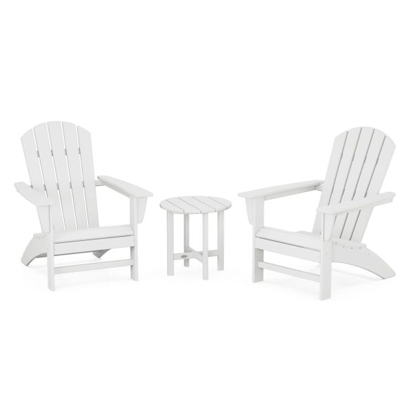 Nautical 3 Pc Recycled Plastic Seating Set in White by POLYWOOD