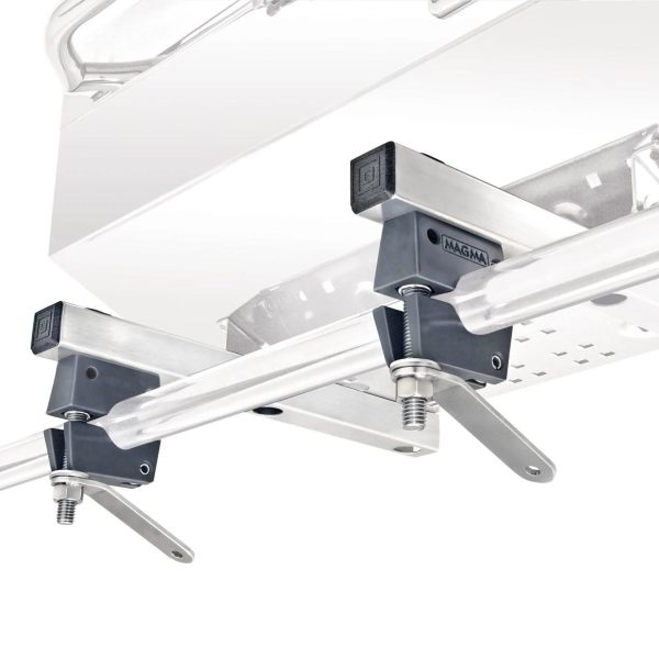Magma Dual Extended Horizontal Round Rail Mount for Rectangular Grills - T10-685
