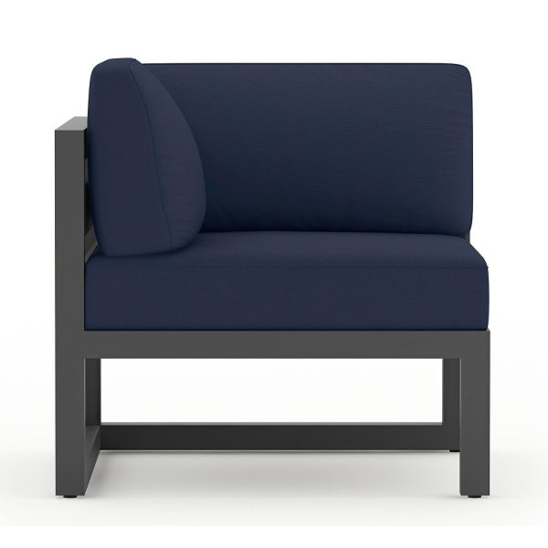 Misty Cove Aluminum Corner Section in Slate/Spectrum Indigo by Lakeview Outdoor Designs
