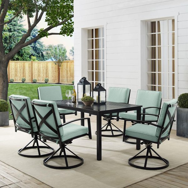 Ultimate Patio Windswept 7Pc Outdoor Dining Set in Mist