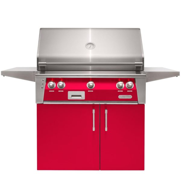 Alfresco ALXE 36-Inch  Natural Gas Grill With Sear Zone And Rotisserie - Raspberry Red - ALXE-36SZC-NG-S3027