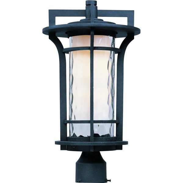 Maxim Oakville One Light 17-Inch Outdoor Post Light - Black Oxide - 30480WGBO