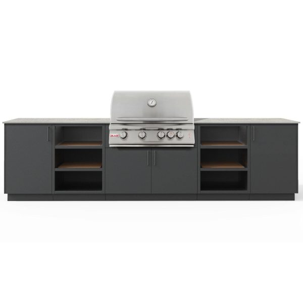 Urban Bonfire Savannah 32 Outdoor Kitchen w/ Blaze LTE Propane Grill, Keon Dekton Countertop & Anthracite Finish - B-Savannah-32-Blaze-Keon-Anthracite
