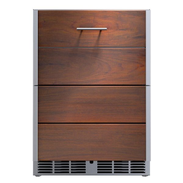 Kalamazoo Arcadia 24 Inch Outdoor Refrigerator - Left Hinge - Ipe Finish - Marine-Grade - K-HP24RO-2KDL-IPE-M6