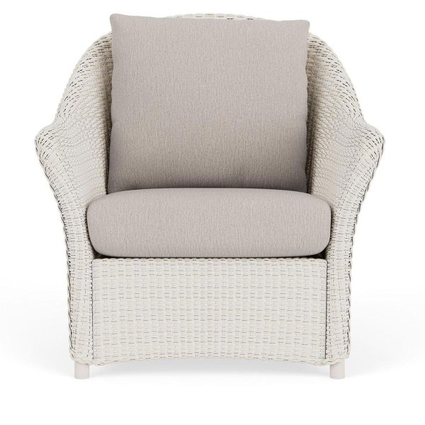Weekend Retreat Lloyd Loom Club Chair in Antique White/Remy Cloud by Lloyd Flanders