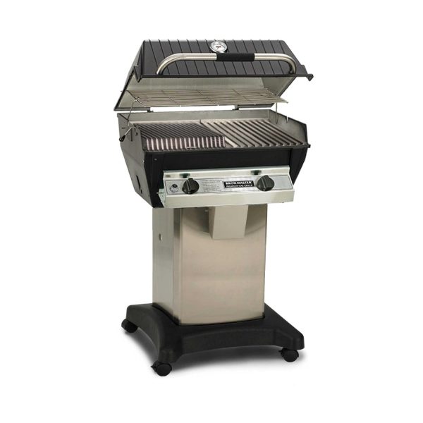 Broilmaster R3BN Infrared Combination Natural Gas Grill On Stainless Steel Cart