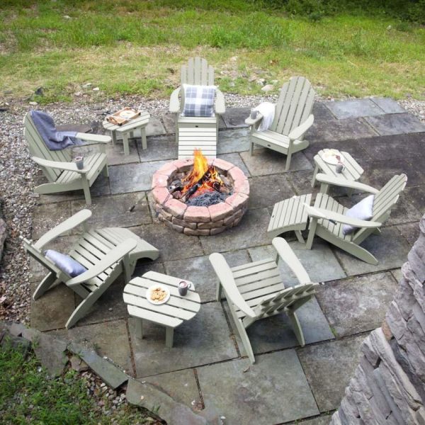 Paradise Key 12 Pc Recycled Plastic Seating Set in Eucalyptus by Lakeview Outdoor Designs