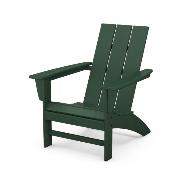 Modern Adirondack Recycled Plastic Adirondack in Green by POLYWOOD