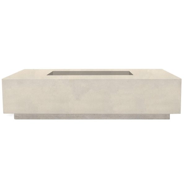Cascata Bay 4 66 Inch Rectangular GFRC Propane Fire Pit Table in Coastal by Lakeview Outdoor Designs