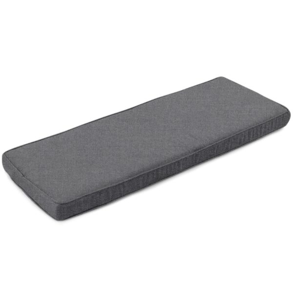 Sunbrella Cast Slate Small Outdoor Replacement Bench Cushion W/ Piping By BBQGuys Signature