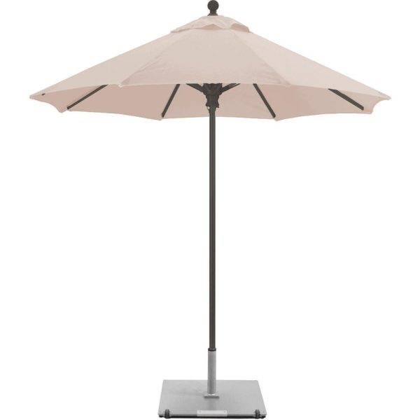Galtech 7.5 Ft. Commercial Octagonal Aluminum Patio Market Umbrella W/ Push Lift - Antique Bronze Frame W/ Sunbrella Canvas Antique Beige Canopy