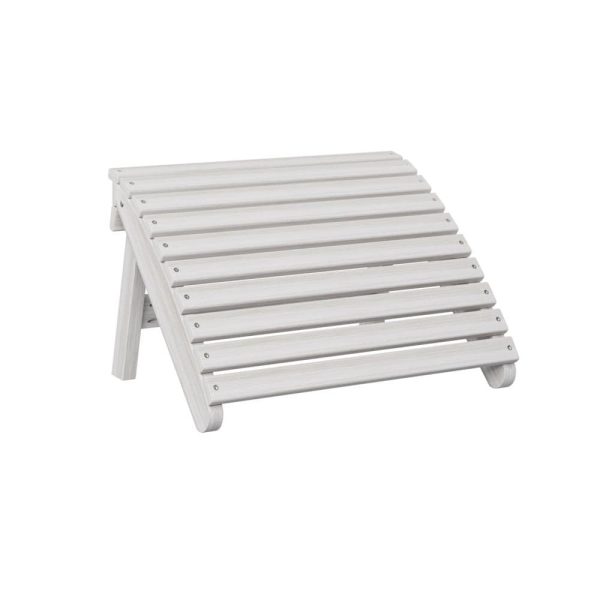 Recycled Plastic Folding Adirondack Ottoman in Seashell by Berlin Gardens