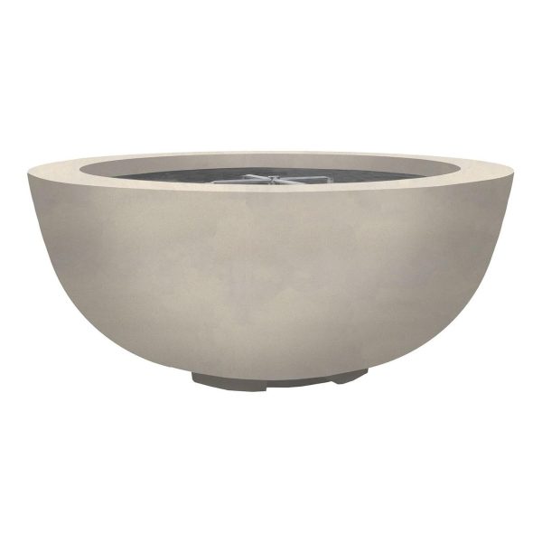 Valley Bay 8 39 Inch Round GFRC Natural Gas Fire Bowl in Coastal by Lakeview Outdoor Designs