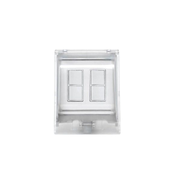 Eurofase Dual Duplex Switch Weatherproof Flush Mount And Gang Box In White - EFDWWPW