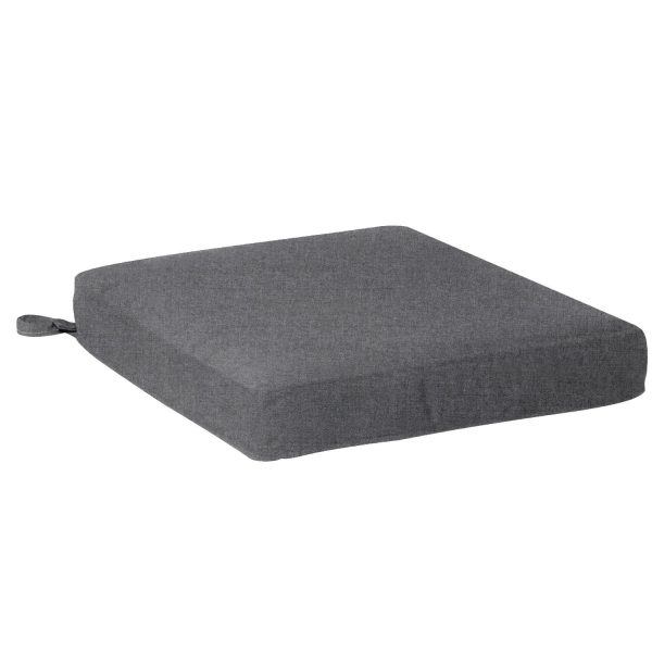 Sunbrella Cast Slate Small Outdoor Replacement Seat Cushion W/ Knife Edge By BBQGuys Signature