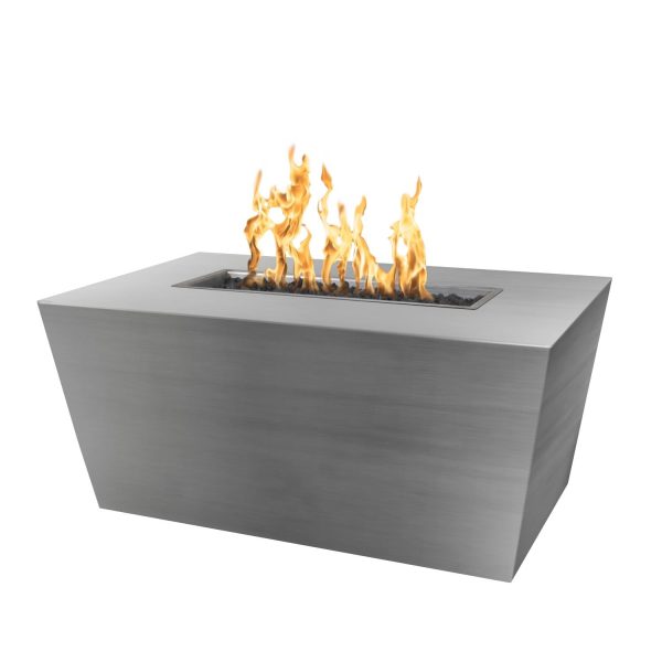 Mesa 60 Inch Rectangular Stainless Steel Natural Gas Fire Pit by The Outdoor Plus