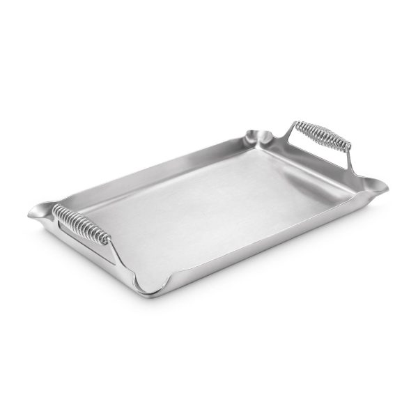 Crown Verity 21 X 14-Inch Stainless Steel Griddle Plate W/ Handles - CV-SP-1423