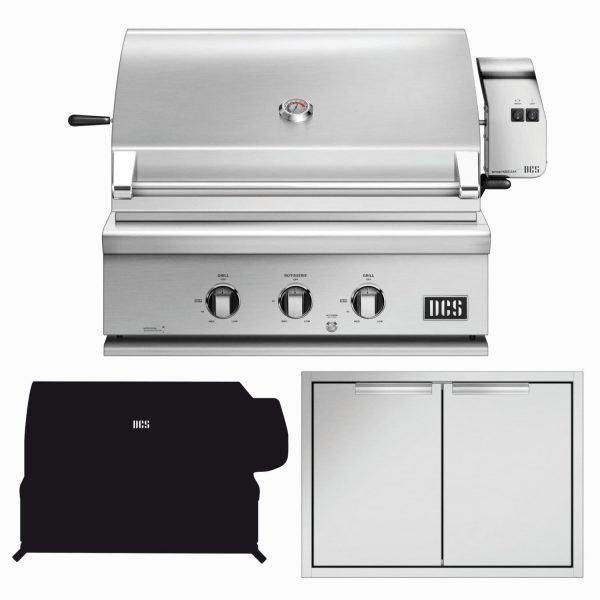 DCS Series 7 3-Piece 30-Inch Natural Gas Outdoor Kitchen Package - BH1-30R-N-3PC