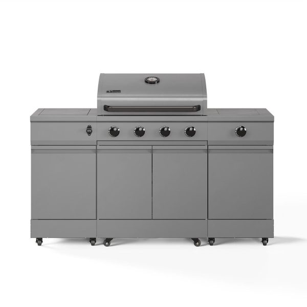TYTUS Fresno Series Gunmetal Gray Island Natural Gas Grill (Ships Propane w/ Conversion Kit)