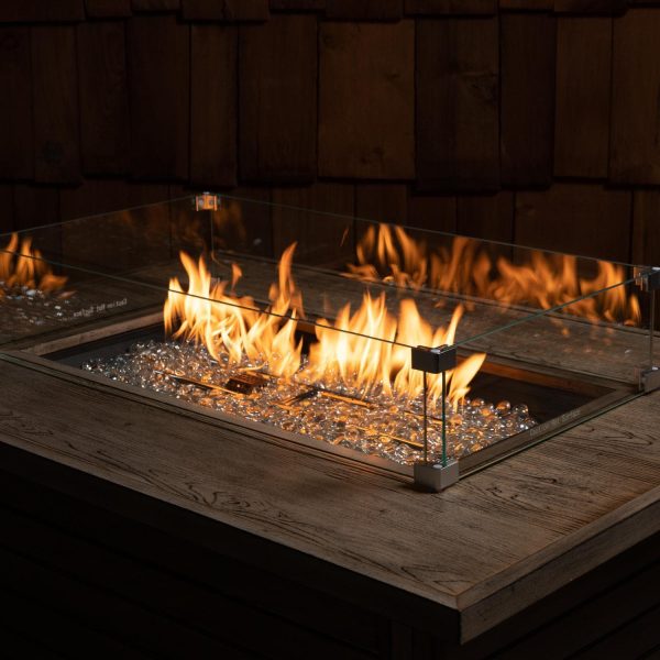 Ultimate Patio Wind Guard For Rectangular Fire Pits - Tempered Glass - 63248