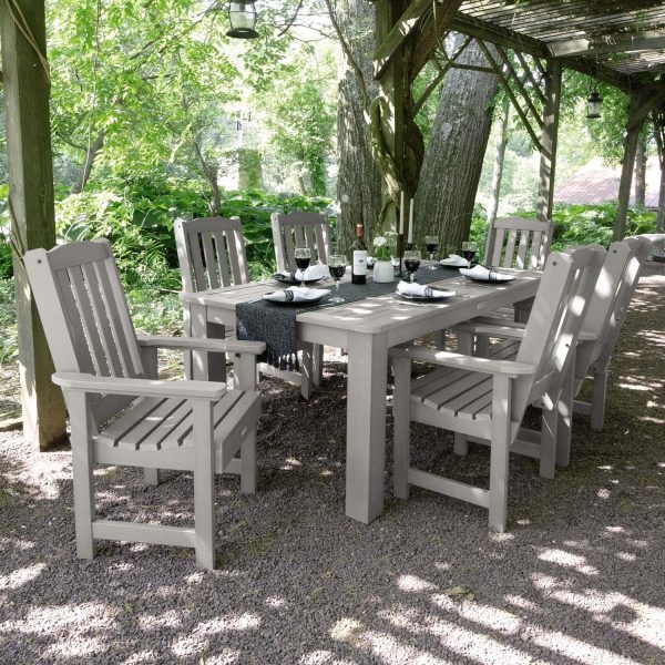 Hart Lane 7 Pc Recycled Plastic Rectangular Dining Set in Harbor Gray by Lakeview Outdoor Designs