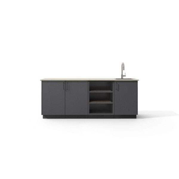 Urban Bonfire Reef Outdoor Kitchen w/ Danae Dekton Countertop & Anthracite Finish - B-Reef-Danae-Anthracite