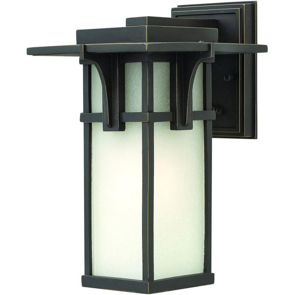 Hinkley Lighting Manhattan One Light 12-Inch Outdoor Wall Light W/ Etched Glass - Oil Rubbed Bronze - 2230OZ