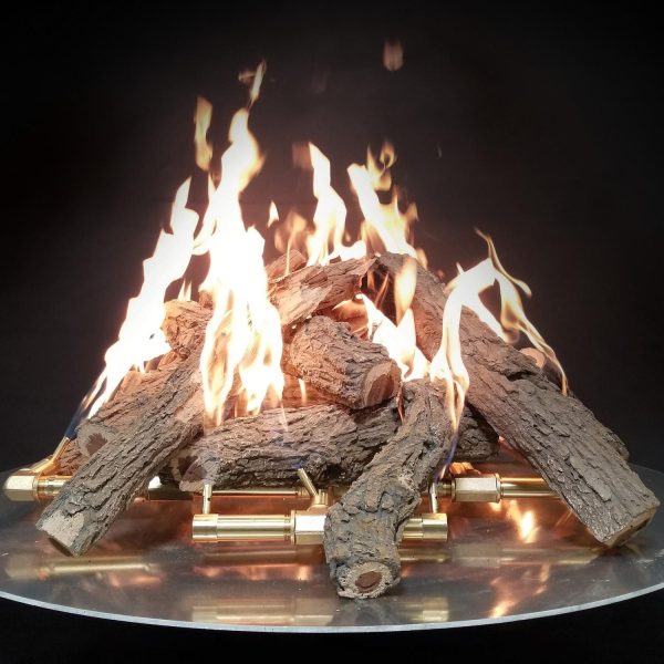 Warming Trends Western Oak 8 PC Ceramic Log Set for 24-30-Inch Pits - WOS