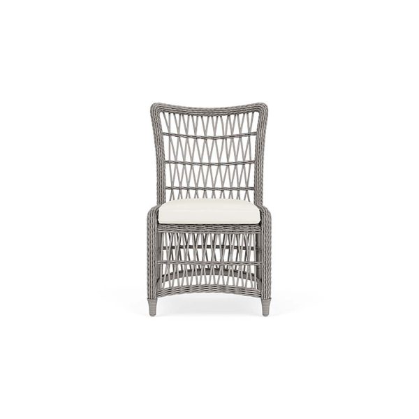 Mackinac Wicker Dining Chair in Putty/Sailcloth Salt by Lloyd Flanders