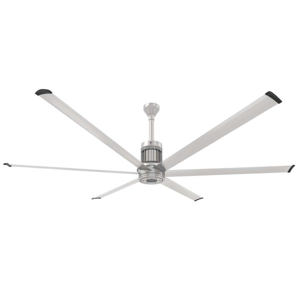 Big Ass Fans 96-Inch i6 Ceiling Fan Universal Mount W/12-Inch Ext Tube in Brushed Silver - MK-I61-081906A727I12