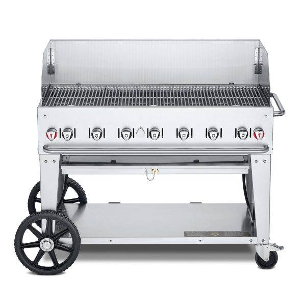 Crown Verity 48-Inch Single Inlet (Bulk Tanks Only) Mobile Propane Grill Windguard Package - CV-MCB-48-SI BULK-WGP