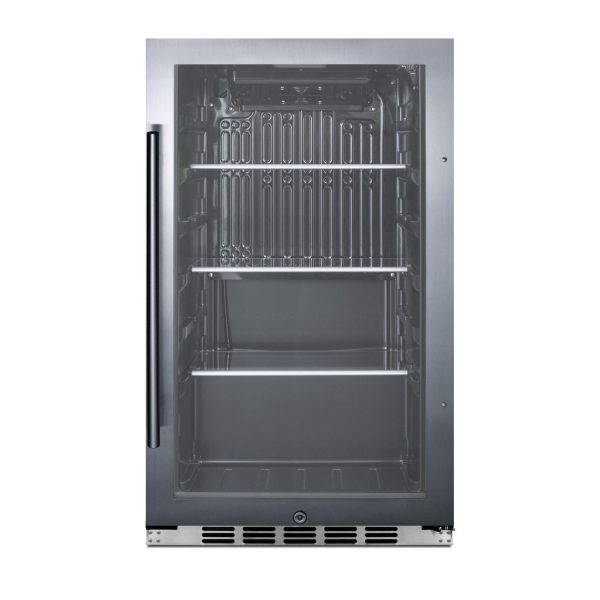Summit 19-Inch 3.1 Cu. Ft. Shallow Depth Outdoor Compact Beverage Cooler - SCR1932BH34CSS