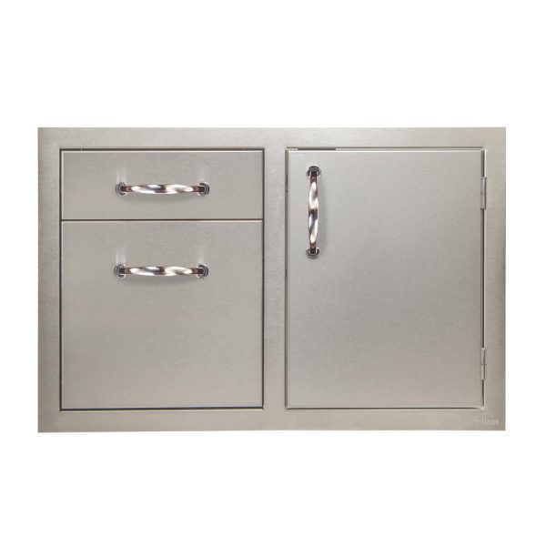 Artisan 32-Inch Soft-Close Right Hinge Door & Double Drawer Combo - ARTP-DDC-32SC