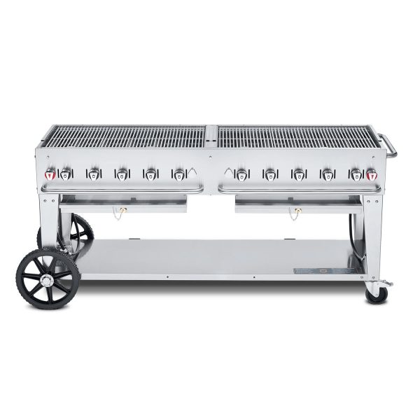 Crown Verity 72-Inch Single Inlet (50 or 100 LB Tanks Only) Mobile Propane Grill - CV-MCB-72-SI 50/100