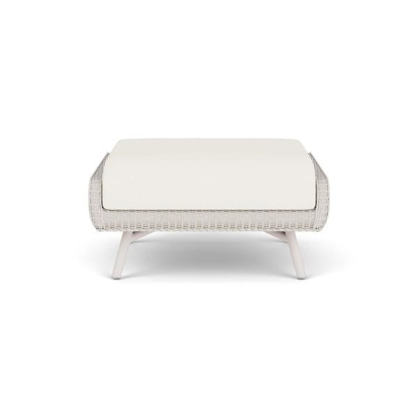 Essence Lloyd Loom Ottoman in Antique White/Sailcloth Salt by Lloyd Flanders