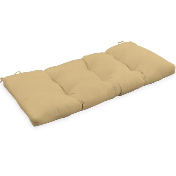 Sunbrella Canvas Wheat Medium Outdoor Replacement Bench Cushion By BBQGuys Signature