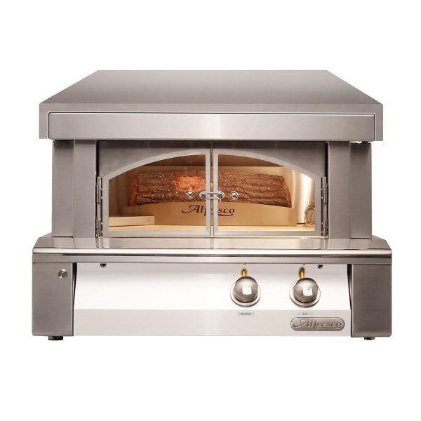 Alfresco 30-Inch Built-In Propane Outdoor Pizza Oven Plus in Signal White Gloss - AXE-PZA-BI-LP-S9003