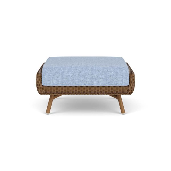 Essence Lloyd Loom Ottoman in Hickory/Demo Skyway by Lloyd Flanders