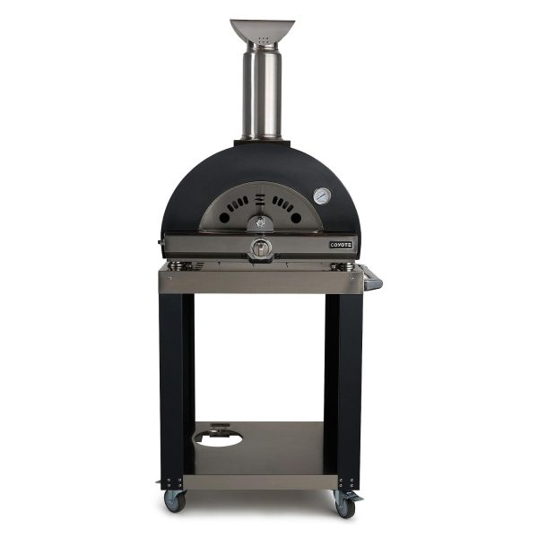 Coyote 30 Inch Freestanding Hybrid Natural Gas Pizza Oven - Matte Black