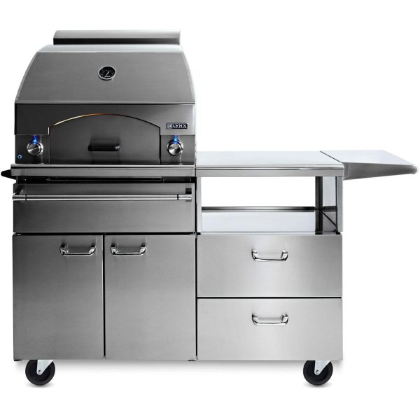 Lynx Professional Napoli 30-Inch Propane Outdoor Pizza Oven On Mobile Kitchen Cart - LPZAF-LP