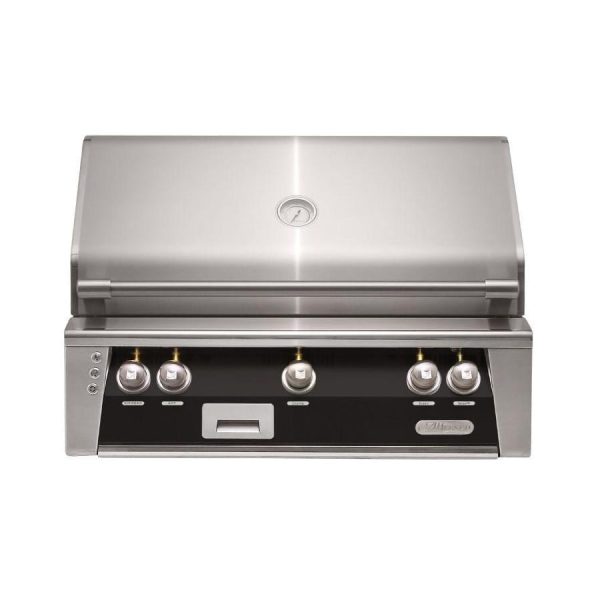 Alfresco ALXE 36-Inch Built-In Propane Grill With Sear Zone And Rotisserie in Jet Black Matte - ALXE-36SZ-LP-SM9005