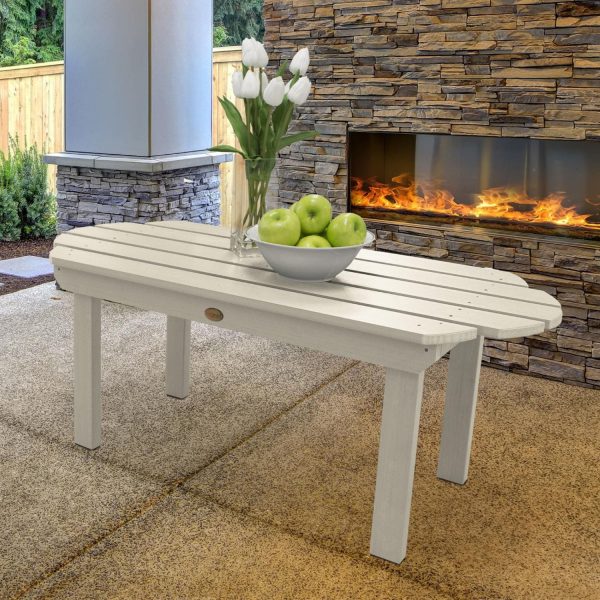 Paradise Key 45 Inch Whitewash Recycled Plastic Coffee Table by Lakeview Outdoor Designs