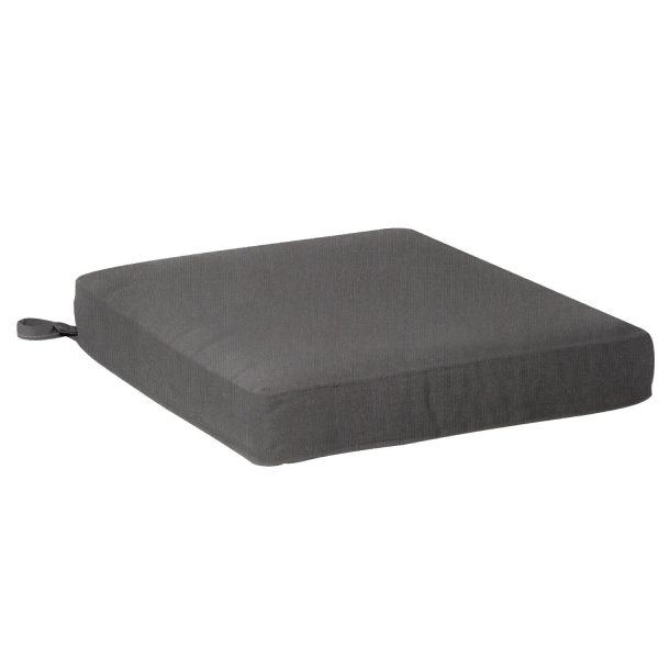 Sunbrella Canvas Charcoal Extra Large Outdoor Replacement Seat Cushion W/ Knife Edge By BBQGuys Signature