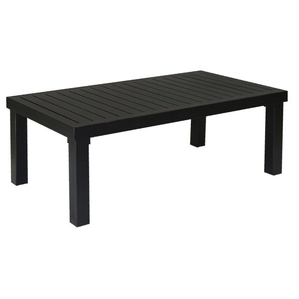 Monterey 44 X 24 Inch Rectangular Aluminum Coffee Table in Aged Black by Sunset West
