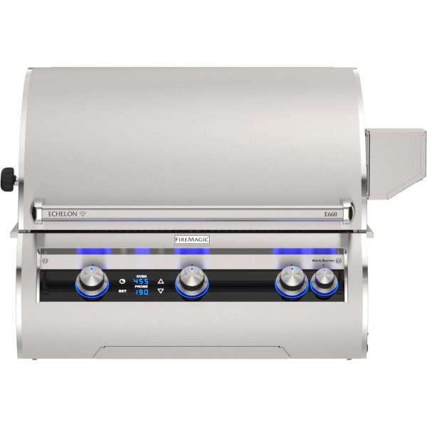 Fire Magic Echelon Diamond E660i 30-Inch Built-In Propane Grill w/ Rotisserie & Digital Thermometer - E660I-9E1P