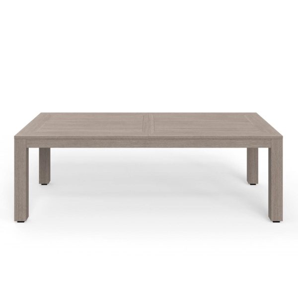 Laguna 90-120 Inch Driftwood Aluminum Extension Dining Table by Sunset West