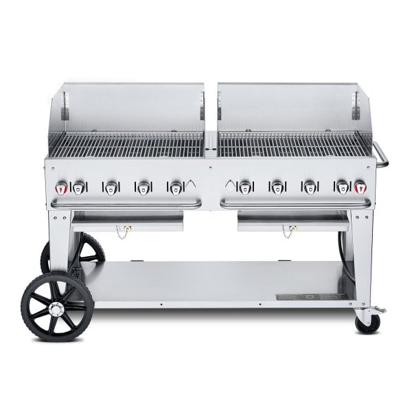 Crown Verity 60-Inch Single Inlet (50 or 100 LB Tanks Only) Mobile Propane Grill Windguard Package - CV-MCB-60-SI 50/100-WDP
