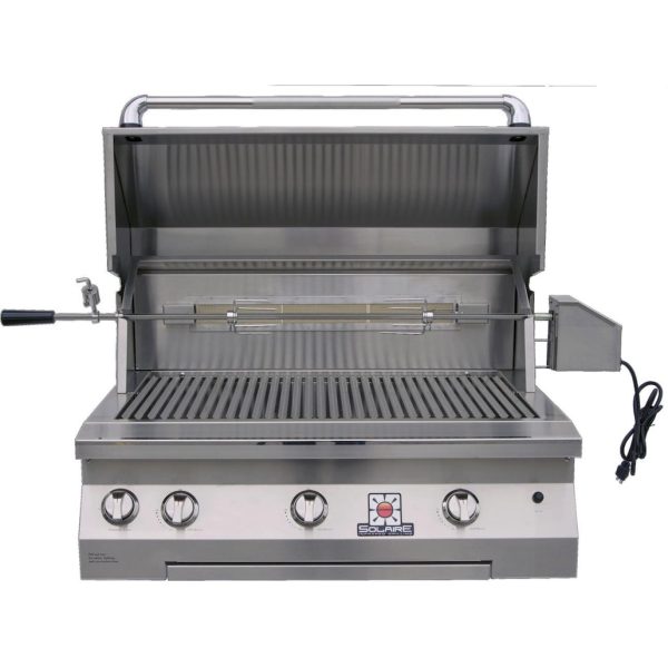 Solaire 36 Inch Built-In InfraVection Propane Gas Grill With Rotisserie - SOL-AGBQ-36VI-LP