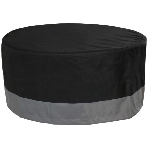 Ultimate Patio 30-Inch Round 2-Tone Outdoor Fire Pit Cover - Gray/Black